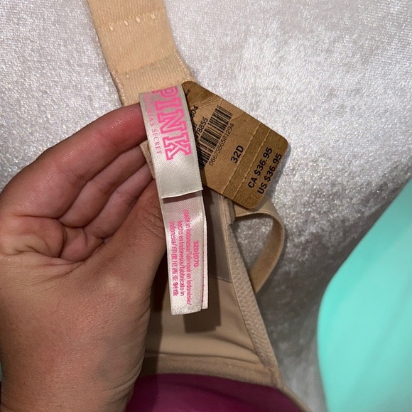 NWT Victoria's Secret PINK wear everywhere lightly lined tshirt bra size 32D - Picture 3 of 4